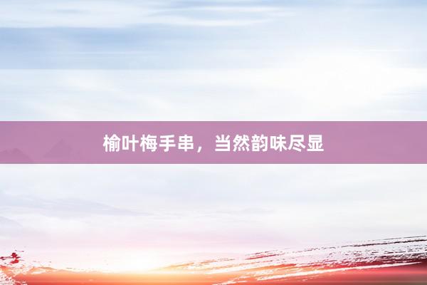 榆叶梅手串，当然韵味尽显